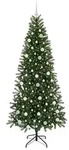vidaXL K&uuml;nstlicher Weihnachtsbaum mit 300 LEDs Gr&uuml;n 210 cm PE und PVC