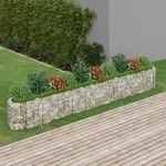 vidaXL Gabionen-Hochbeet Verzinktes Eisen 400x50x50 cm