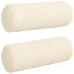 vidaXL Bolsterkissen 2 St&uuml;ck Creme &Oslash; 25 x 70 cm Cordstoff