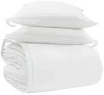 vidaXL Bettdecken Set mit Kissen 3 pcs Wei&szlig; Daunenfeder