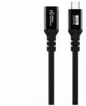 MicroConnect Premium - USB-Kabel - USB-C (M)gerade zu USB-C (M) gewinkelt - USB