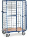 Paketwagen Drahtgitterverkleidung L1200xB800mm brillantblau m.Fl&uuml;gelt&uuml;ren...