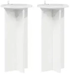 vidaXL Pflanzenst&auml;nder 2 pcs Hochglanz Wei&szlig; 29,5 x 29,5 x 60 cm