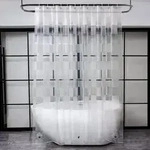 &Uuml;berl&auml;nge Duschvorhang 180x220cm Geometrisch 3D Muster Wasserdicht