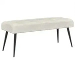 vidaXL Bank mit Knopfheftung Creme 110 x 40 x 46 cm Samt