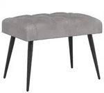 vidaXL Bank mit Knopfheftung Hellgrau 60 x 40 x 45 cm Samt