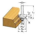 makita Profilfr&auml;ser D-09569 konkav D.26mm L.42mm Schaft-D.6mm