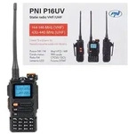 Tragbarer VHF/UHF-Radiosender PNI P16UV 999 Kan&auml;le, Dualband TX und 6 RX-B&auml;nder,