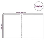 vidaXL Winterschutz fur Pflanzen Gr&uuml;n 100 x 1,6 m Vliesstoff