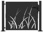 vidaXL Gartentor Schwarz 110 x 105 cm Pulverbeschichteter Stahl