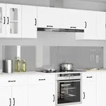 vidaXL K&uuml;chenr&uuml;ckwand 2 pcs Hellgrau 120 x 50 cm Geh&auml;rtetes Glas