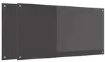 vidaXL K&uuml;chenr&uuml;ckwand 2 pcs Dunkelgrau 120 x 60 cm Geh&auml;rtetes Glas