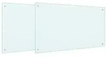 vidaXL K&uuml;chenr&uuml;ckwand 2 pcs Wei&szlig; 100 x 60 cm Geh&auml;rtetes Glas