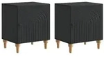 vidaXL Nachttisch 2 pcs Schwarz 43 x 34,5 x 50 cm Holzwerkstoff