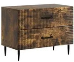 vidaXL Nachttisch Ger&auml;ucherte Eiche 62 x 34,5 x 47,5 cm Holzwerkstoff