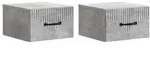 vidaXL Wandmontierter Nachttisch 2 pcs Betongrau 34,5 x 33 x 20 cm