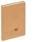 Notizbuch Love, braun, 80 Blatt
