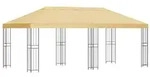 vidaXL Pavillon mit Seitenw&auml;nden 6 x 3 m Creme Polyester und Stahl 190