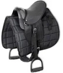 "vidaXL Pony-Sattel-Set 10" Schwarz"