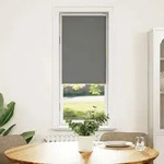 vidaXL Verdunkelungsrollo Grau 55x150 cm Stoffbreite 50,7 cm Polyester