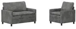 vidaXL Sofa Set 2 pcs Hellgrau Polyester