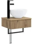vidaXL Wandmontiertes Waschbecken Artisan-Eiche 40 x 35 x 39 cm