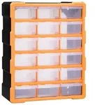 vidaXL Multi-Schubladen-Organizer 18 Schubladen 38x16x47 cm