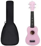 "vidaXL Sopran-Ukulele-Set mit Tasche f&uuml;r Kinder Rosa 21""