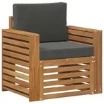 vidaXL Outdoor-Sofagarnitur Massives Akazienholz und Polyester Natur