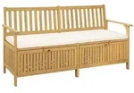 vidaXL Sitzbank mit Stauraum mit Kissen mit Speicher 170 x 63 x 84 cm