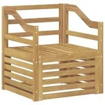 vidaXL Outdoor-Sofa Massivholz Akazie Wei&szlig;