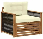 vidaXL Outdoor Mittelsofa Natur