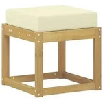 vidaXL Outdoor Hocker Bank Wei&szlig; 43 x 43 x 45 cm Massivholz Akazie