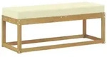 vidaXL Outdoor Hocker Bank Wei&szlig; 115 x 43 x 45 cm Massivholz Akazie