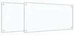 vidaXL K&uuml;chenr&uuml;ckwand 2 pcs Transparent 100 x 50 cm Geh&auml;rtetes Glas