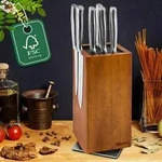Magnetischer Messerblock ohne Messer drehbar Akazienholz