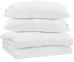 vidaXL Sommerdecke mit Kissen 3 pcs Wei&szlig; Mikrofaser