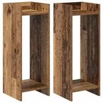 vidaXL Pflanzenst&auml;nder 2 pcs Altholz 30 x 30 x 80 cm Holzwerkstoff