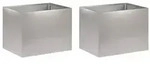 vidaXL Garten-Pflanzgef&auml;&szlig; 2 stk. Silber 40 x 30 x 30 cm Edelstahl