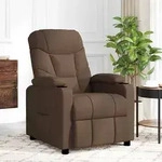 vidaXL Massagesessel Braun Stoff