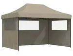 vidaXL Party-Zelt Taupe 279 x 410 x 315 cm Oxford-Stoff