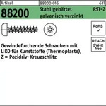 Gewindefurchendeschraube R 88200 Liko PZ 3x6-Z Stahl geh&auml;rtet galv.verz. 1000St.