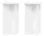 vidaXL Pflanzenst&auml;nder 2 pcs Wei&szlig; &Oslash;40 x 60 cm Holzwerkstoff