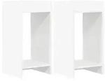 vidaXL Pflanzenst&auml;nder 2 pcs Wei&szlig; 30 x 30 x 60 cm Holzwerkstoff