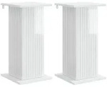 vidaXL Pflanzenst&auml;nder 2 pcs Hochglanz Wei&szlig; 30,5 x 30 x 60,5 cm