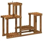 vidaXL Pflanzenst&auml;nder Natur 90 x 25 x 73 cm Massivholz Akazie