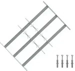 vidaXL Sicherheitsgitter f&uuml;r Fenster mit 3 Querstangen 3 pcs