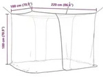 vidaXL Moskito-Netz f&uuml;r Bett 156 Maschen 3 pcs Wei&szlig; Polyester