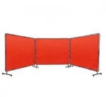 VEVOR Schwei_schirm mit Rahmen, 1,8 x 2,4 m 3-Panel-Schwei_vorhangschirme,