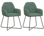 vidaXL Esszimmerst&uuml;hle 2 pcs Samt (V) Meergr&uuml;n 55 x 50 x 84 cm